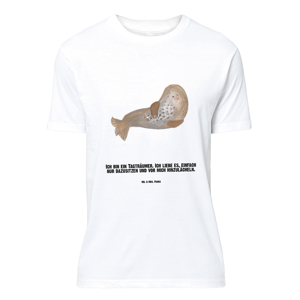 Personalisiertes T-Shirt Robbe lachend T-Shirt Personalisiert, T-Shirt mit Namen, T-Shirt mit Aufruck, Männer, Frauen, Tiermotive, Gute Laune, lustige Sprüche, Tiere, Robbe, Robben, Seehund, Strand, Meerestier, Ostsee, Nordsee