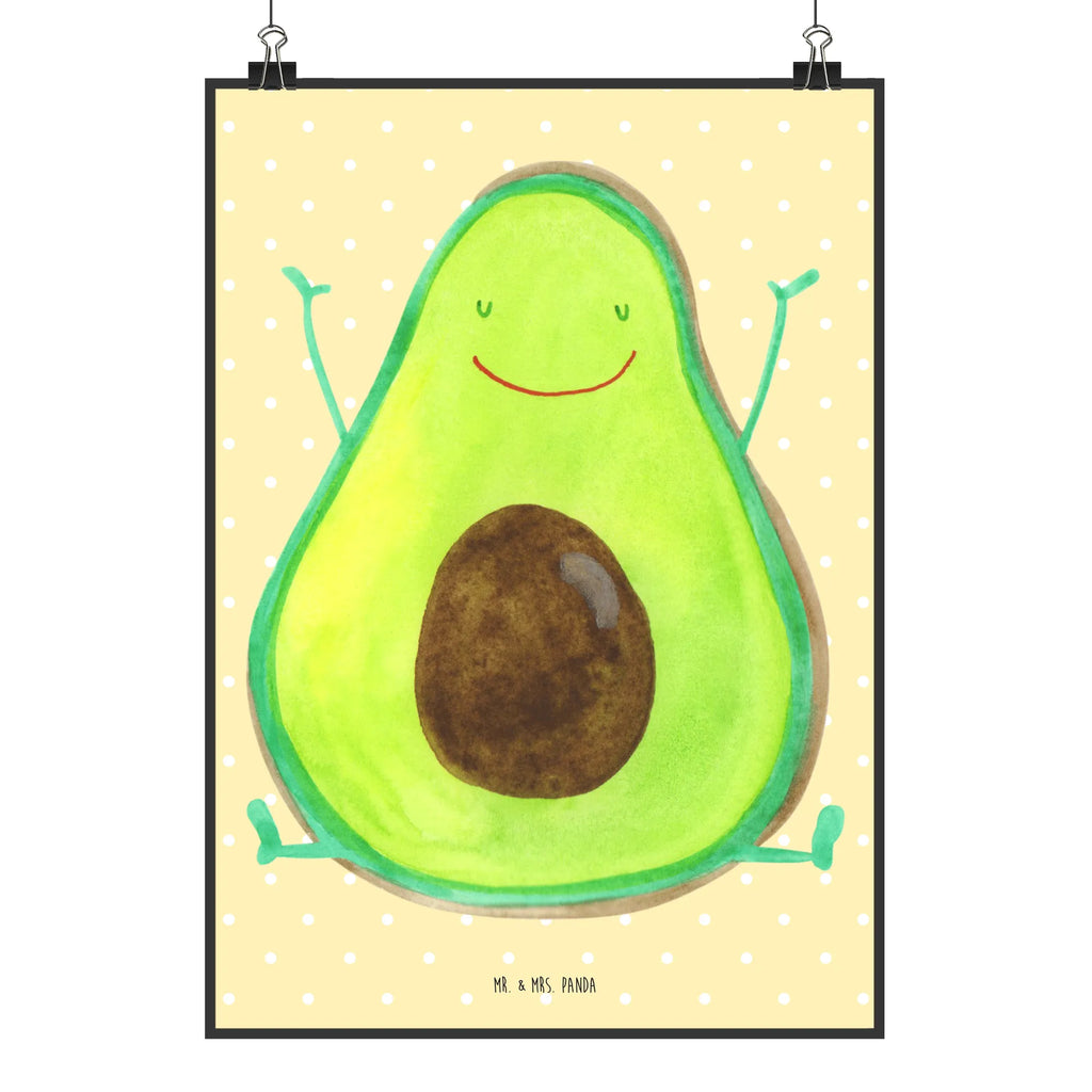 Poster Avocado Glücklich Poster, Wandposter, Bild, Wanddeko, Küchenposter, Kinderposter, Wanddeko Bild, Raumdekoration, Wanddekoration, Handgemaltes Poster, Mr. & Mrs. Panda Poster, Designposter, Kunstdruck, Posterdruck, Avocado, Veggie, Vegan, Gesund, Chaos