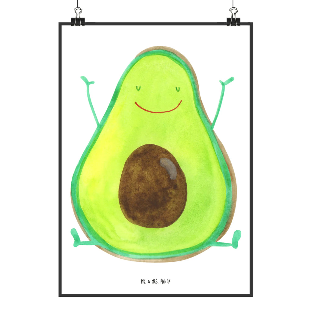 Poster Avocado Glücklich Poster, Wandposter, Bild, Wanddeko, Küchenposter, Kinderposter, Wanddeko Bild, Raumdekoration, Wanddekoration, Handgemaltes Poster, Mr. & Mrs. Panda Poster, Designposter, Kunstdruck, Posterdruck, Avocado, Veggie, Vegan, Gesund, Chaos