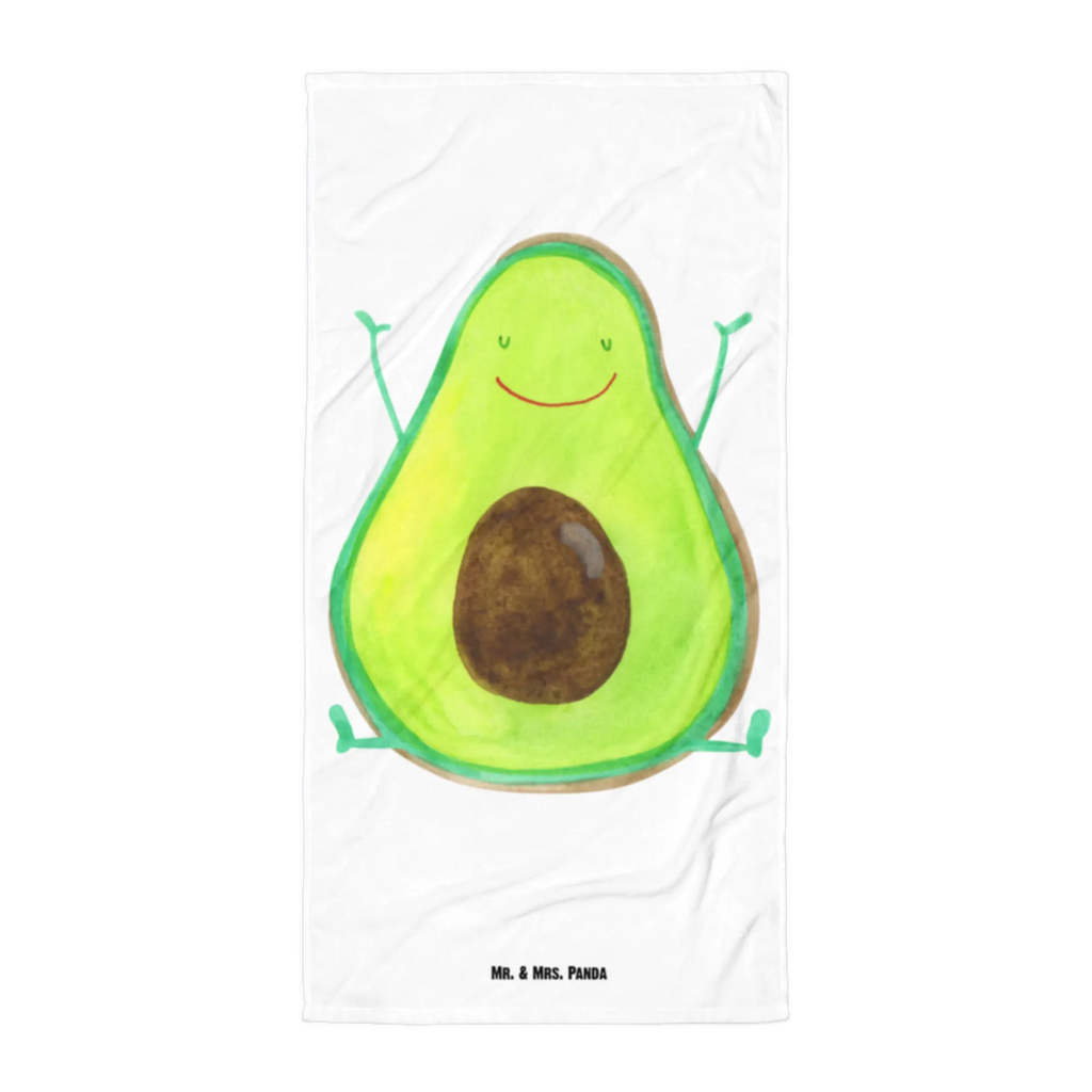 XL Badehandtuch Avocado Happy Handtuch, Badetuch, Duschtuch, Strandtuch, Saunatuch, Avocado, Veggie, Vegan, Gesund, Chaos