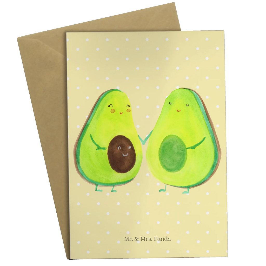 Grußkarte Avocado Pärchen Grußkarte, Klappkarte, Einladungskarte, Glückwunschkarte, Hochzeitskarte, Geburtstagskarte, Karte, Ansichtskarten, Avocado, Veggie, Vegan, Gesund, Avocuddle, Liebe, Schwangerschaft, Familie, Babyshower, Babyparty, Hochzeit, Kinder, Avocados, Geburt