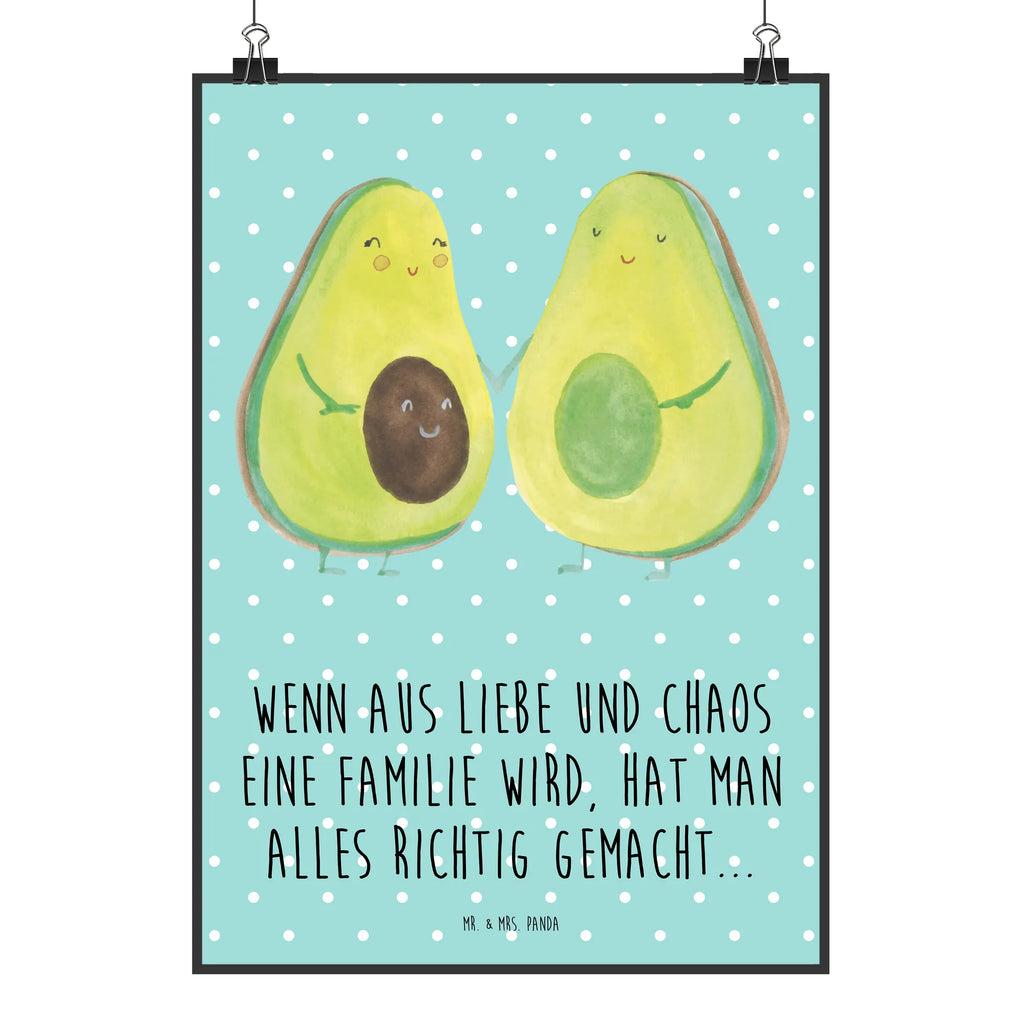 Poster Avocado Pärchen Poster, Wandposter, Bild, Wanddeko, Küchenposter, Kinderposter, Wanddeko Bild, Raumdekoration, Wanddekoration, Handgemaltes Poster, Mr. & Mrs. Panda Poster, Designposter, Kunstdruck, Posterdruck, Avocado, Veggie, Vegan, Gesund, Avocuddle, Liebe, Schwangerschaft, Familie, Babyshower, Babyparty, Hochzeit, Kinder, Avocados, Geburt