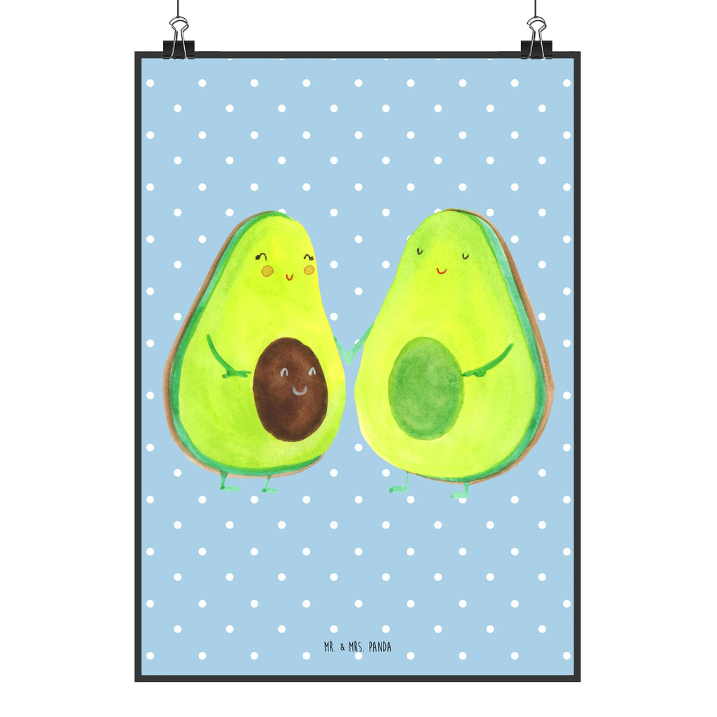 Poster Avocado Pärchen Poster, Wandposter, Bild, Wanddeko, Küchenposter, Kinderposter, Wanddeko Bild, Raumdekoration, Wanddekoration, Handgemaltes Poster, Mr. & Mrs. Panda Poster, Designposter, Kunstdruck, Posterdruck, Avocado, Veggie, Vegan, Gesund, Avocuddle, Liebe, Schwangerschaft, Familie, Babyshower, Babyparty, Hochzeit, Kinder, Avocados, Geburt