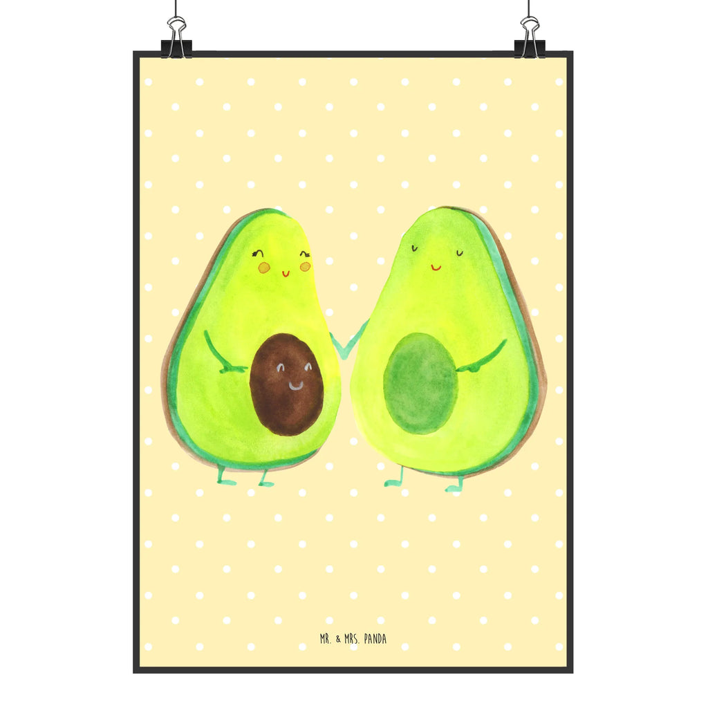 Poster Avocado Pärchen Poster, Wandposter, Bild, Wanddeko, Küchenposter, Kinderposter, Wanddeko Bild, Raumdekoration, Wanddekoration, Handgemaltes Poster, Mr. & Mrs. Panda Poster, Designposter, Kunstdruck, Posterdruck, Avocado, Veggie, Vegan, Gesund, Avocuddle, Liebe, Schwangerschaft, Familie, Babyshower, Babyparty, Hochzeit, Kinder, Avocados, Geburt