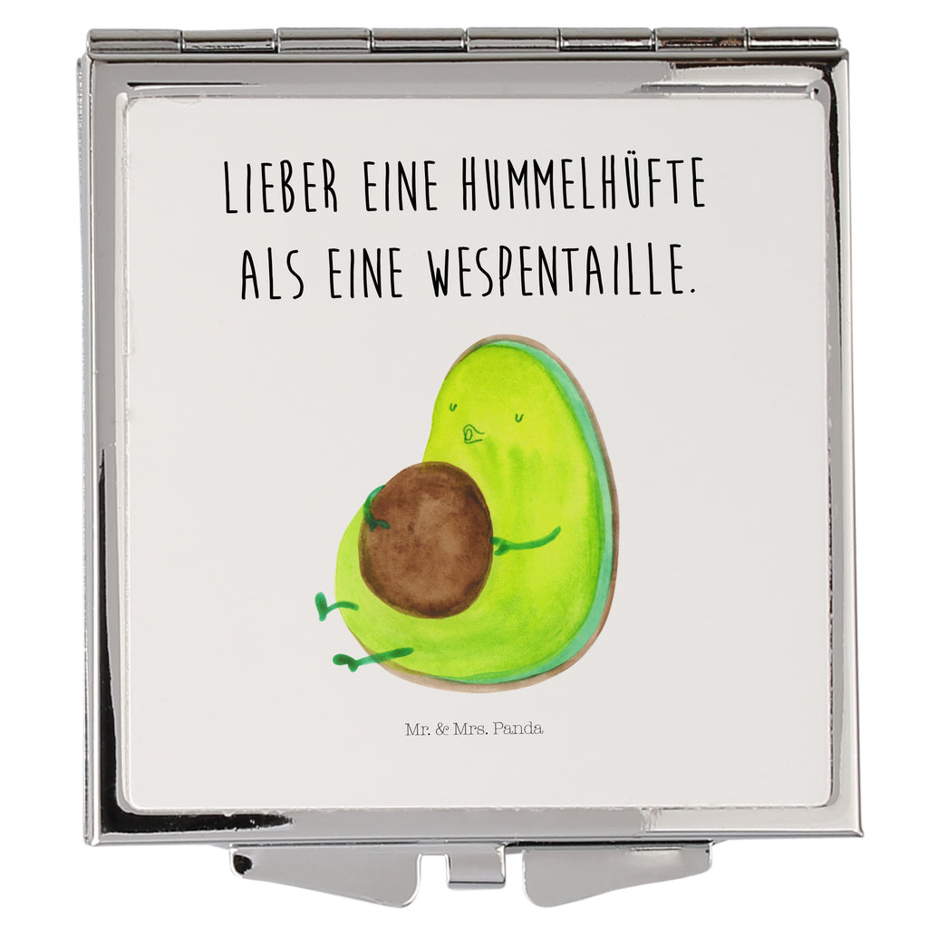 Handtaschenspiegel quadratisch Avocado Pfeifen Spiegel, Handtasche, Quadrat, silber, schminken, Schminkspiegel, Avocado, Veggie, Vegan, Gesund, Diät, Abnehmen, Ernährung, dick sein, Pummelfee