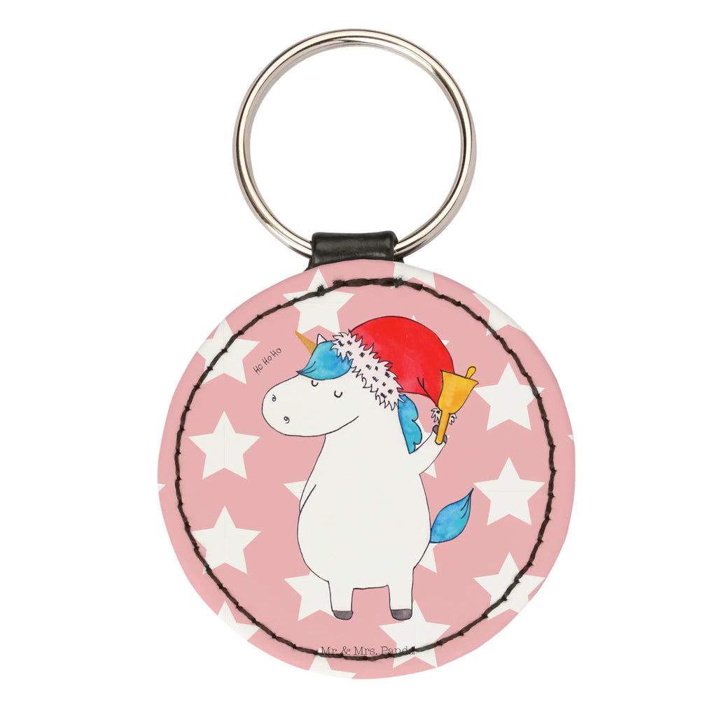 Rund Schlüsselanhänger Einhorn Weihnachtsmann Schlüsselanhänger, Anhänger, Taschenanhänger, Glücksbringer, Schutzengel, Einhorn, Einhörner, Einhorn Deko, Pegasus, Unicorn, Gin, Schokolade, Schoki, Weihnachten, Weihnachtsmann, Nikolaus, Wunschzettel, Wunschliste, Feenstaub