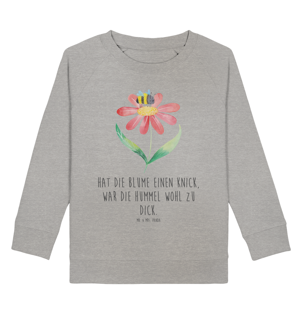 Organic Kinder Pullover Hummel Blume Kinder Pullover, Kinder Sweatshirt, Jungen, Mädchen, Tiermotive, Gute Laune, lustige Sprüche, Tiere, Hummel, Blume, Wespe, Flauschig, Natur, Feld, Hummeln, Biene