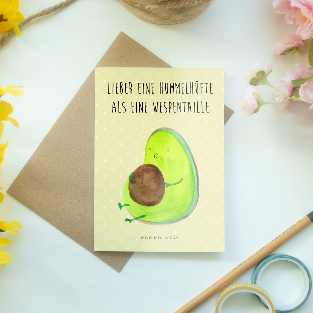 Grußkarte Avocado Pfeifen Grußkarte, Klappkarte, Einladungskarte, Glückwunschkarte, Hochzeitskarte, Geburtstagskarte, Karte, Ansichtskarten, Avocado, Veggie, Vegan, Gesund, Diät, Abnehmen, Ernährung, dick sein, Pummelfee