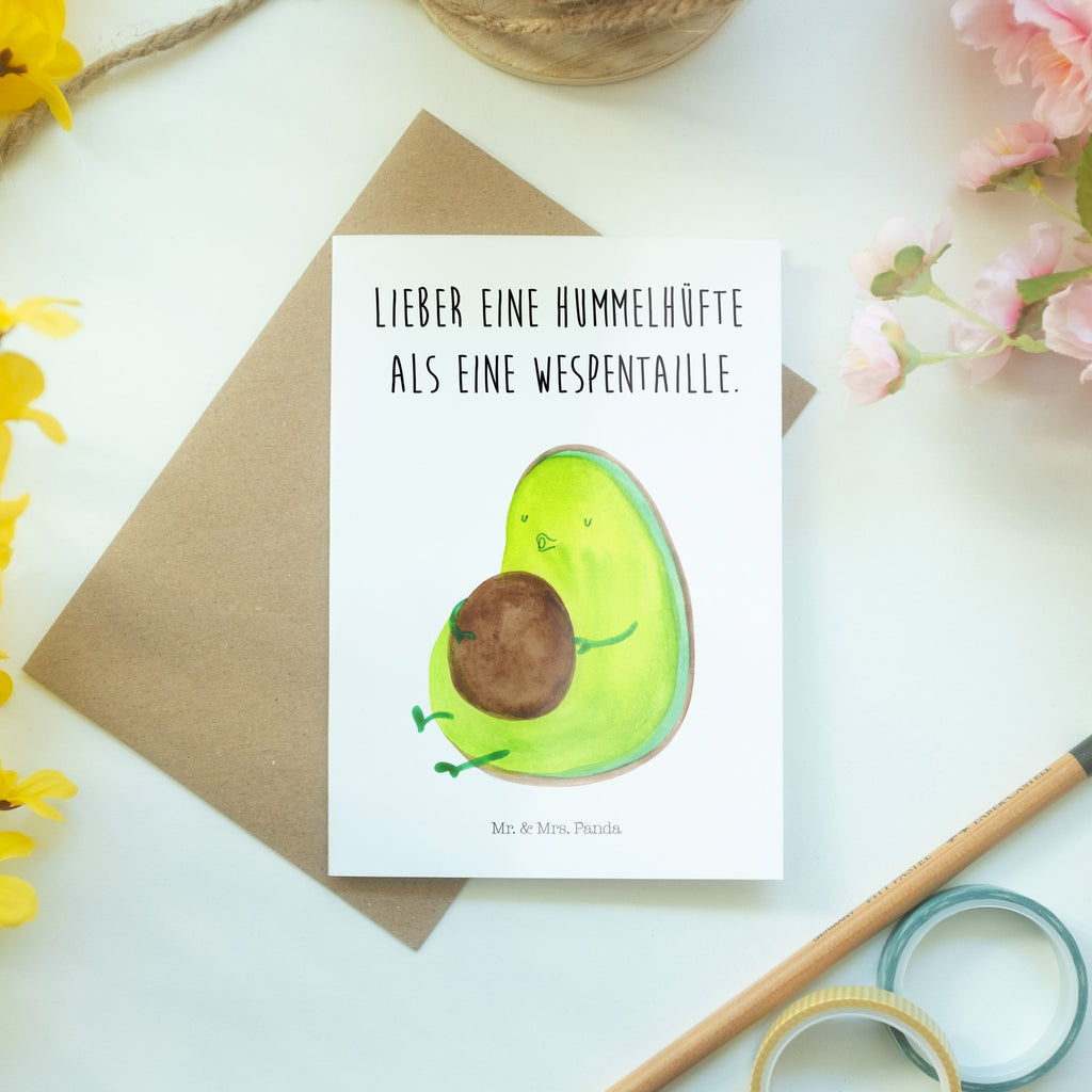 Grußkarte Avocado Pfeifen Grußkarte, Klappkarte, Einladungskarte, Glückwunschkarte, Hochzeitskarte, Geburtstagskarte, Karte, Ansichtskarten, Avocado, Veggie, Vegan, Gesund, Diät, Abnehmen, Ernährung, dick sein, Pummelfee