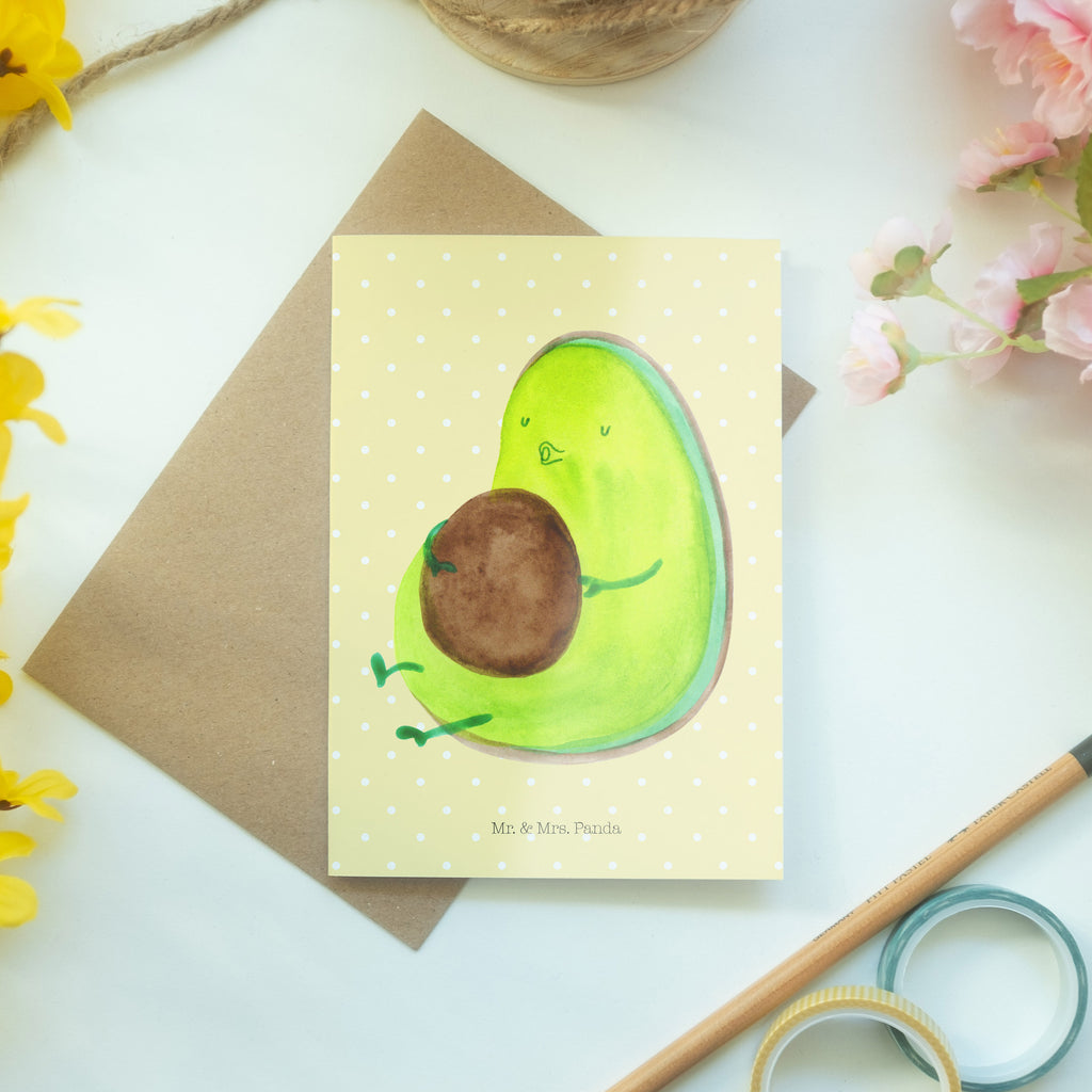 Grußkarte Avocado Pfeifen Grußkarte, Klappkarte, Einladungskarte, Glückwunschkarte, Hochzeitskarte, Geburtstagskarte, Karte, Ansichtskarten, Avocado, Veggie, Vegan, Gesund, Diät, Abnehmen, Ernährung, dick sein, Pummelfee