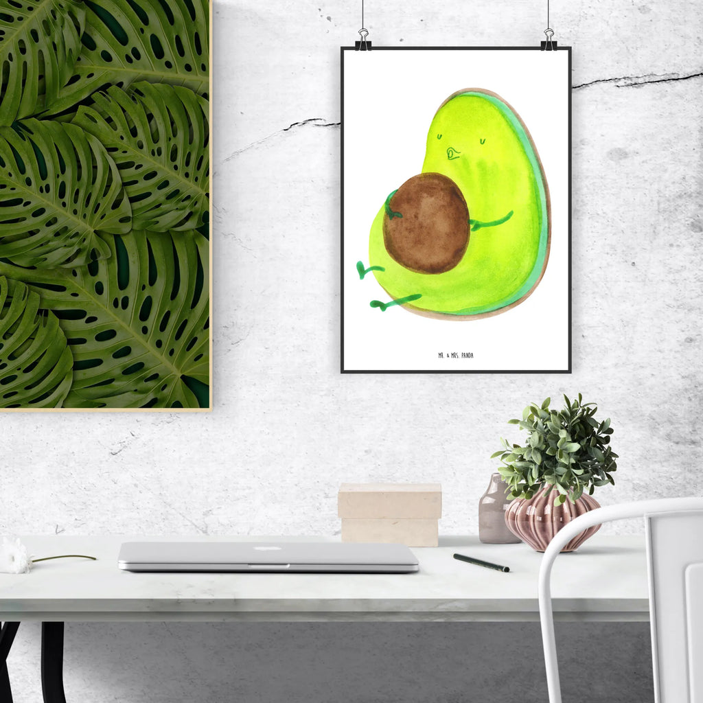 Poster Avocado Pfeifen Poster, Wandposter, Bild, Wanddeko, Küchenposter, Kinderposter, Wanddeko Bild, Raumdekoration, Wanddekoration, Handgemaltes Poster, Mr. & Mrs. Panda Poster, Designposter, Kunstdruck, Posterdruck, Avocado, Veggie, Vegan, Gesund, Diät, Abnehmen, Ernährung, dick sein