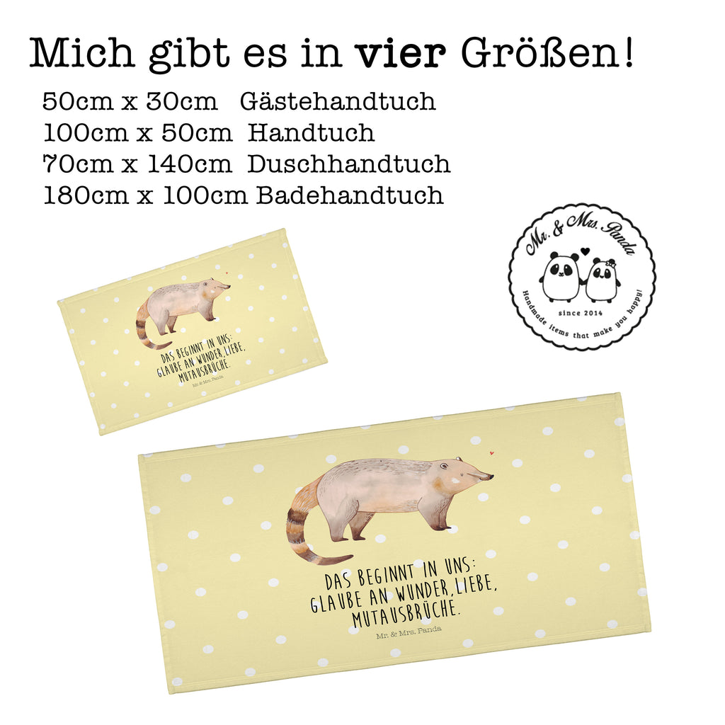 Handtuch Nasenbär Handtuch, Badehandtuch, Badezimmer, Handtücher, groß, Kinder, Baby, Tiermotive, Gute Laune, lustige Sprüche, Tiere, Nasenbär, Nasenbären, Rüsselbär, Bär