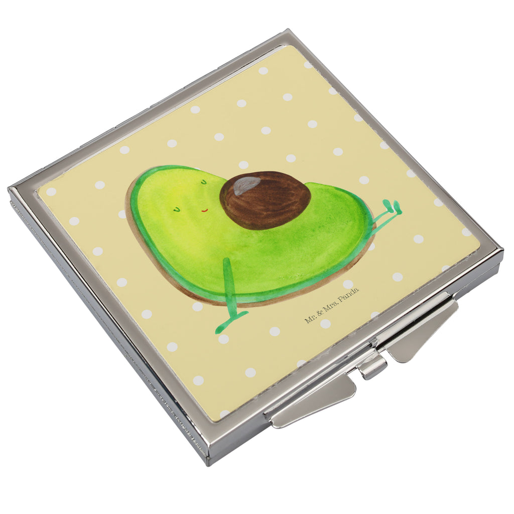 Handtaschenspiegel quadratisch Avocado Schwangerschaft Spiegel, Handtasche, Quadrat, silber, schminken, Schminkspiegel, Avocado, Veggie, Vegan, Gesund, schwanger, Schwangerschaft, Babyparty, Babyshower