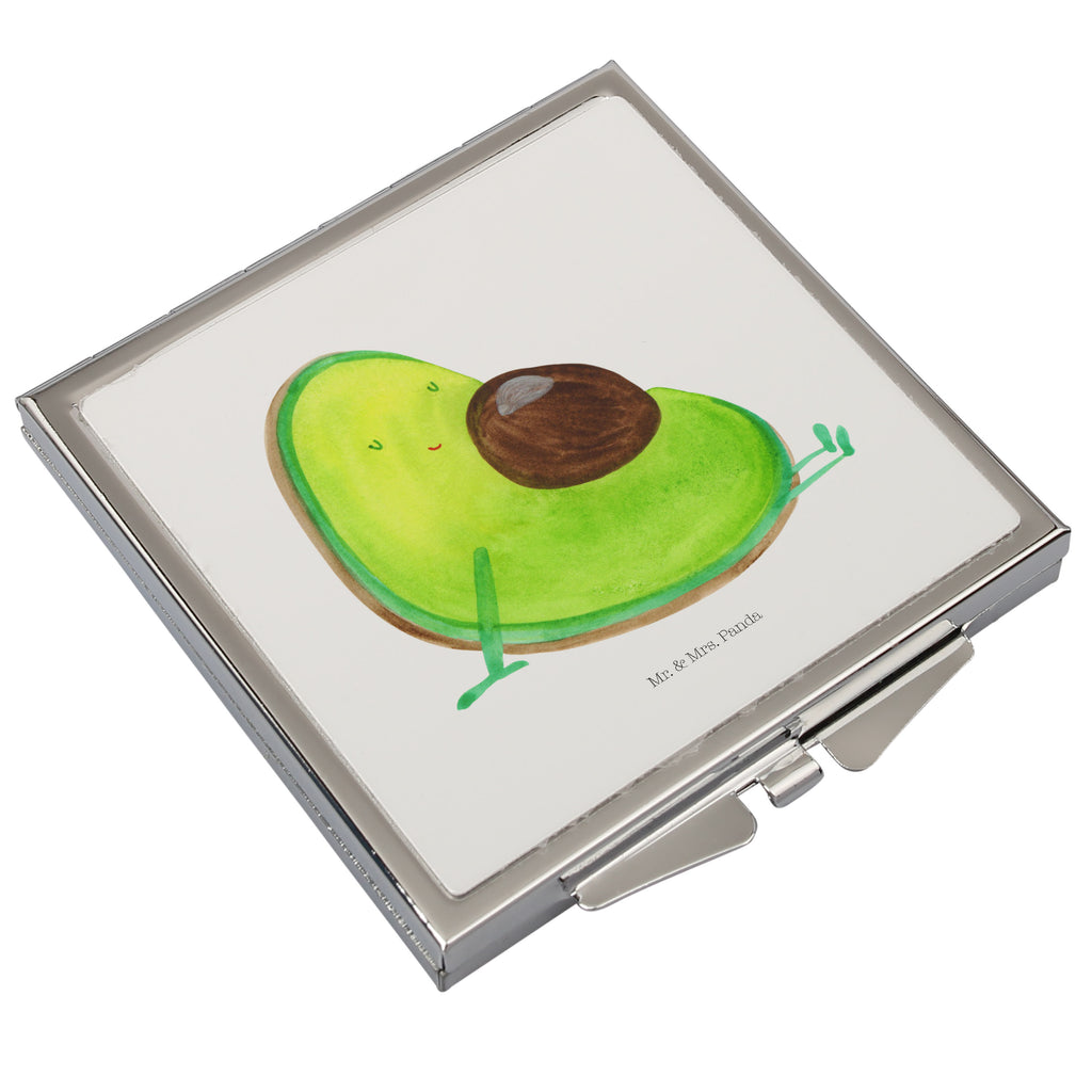 Handtaschenspiegel quadratisch Avocado Schwangerschaft Spiegel, Handtasche, Quadrat, silber, schminken, Schminkspiegel, Avocado, Veggie, Vegan, Gesund, schwanger, Schwangerschaft, Babyparty, Babyshower