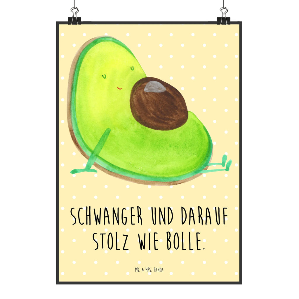 Poster Avocado Schwangerschaft Poster, Wandposter, Bild, Wanddeko, Küchenposter, Kinderposter, Wanddeko Bild, Raumdekoration, Wanddekoration, Handgemaltes Poster, Mr. & Mrs. Panda Poster, Designposter, Kunstdruck, Posterdruck, Avocado, Veggie, Vegan, Gesund, schwanger, Schwangerschaft, Babyparty, Babyshower