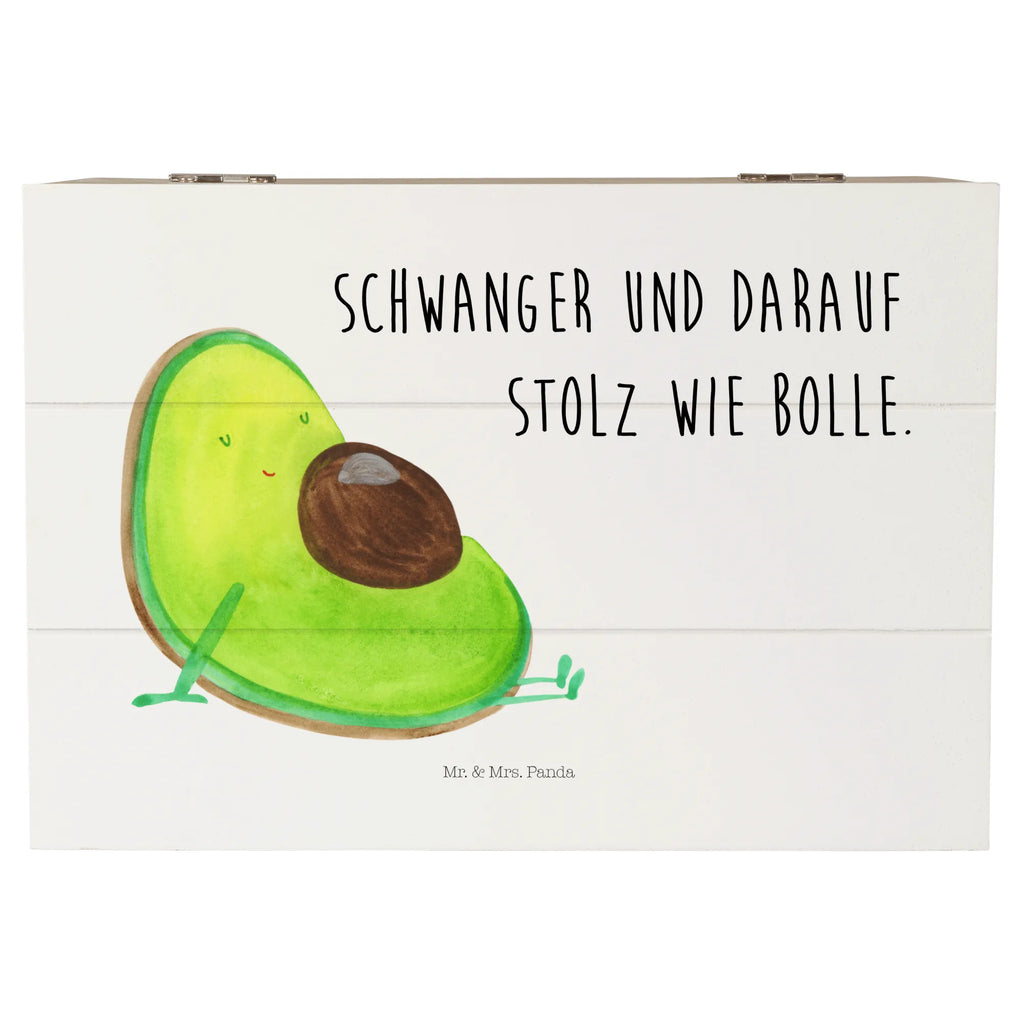 Holzkiste Avocado schwanger Holzkiste, Kiste, Schatzkiste, Truhe, Schatulle, XXL, Erinnerungsbox, Erinnerungskiste, Dekokiste, Aufbewahrungsbox, Geschenkbox, Geschenkdose, Avocado, Veggie, Vegan, Gesund, schwanger, Schwangerschaft, Babyparty, Babyshower