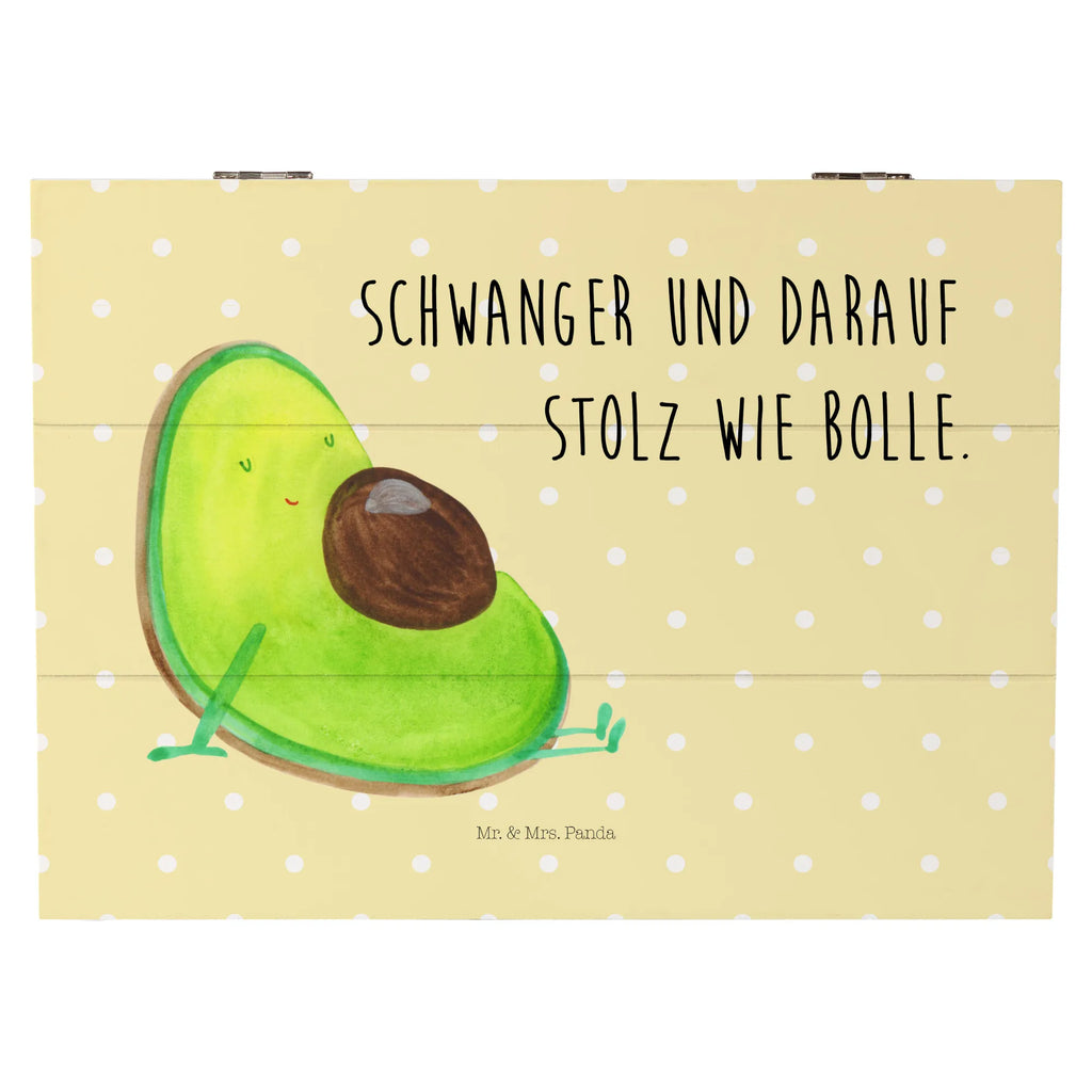 Holzkiste Avocado schwanger Holzkiste, Kiste, Schatzkiste, Truhe, Schatulle, XXL, Erinnerungsbox, Erinnerungskiste, Dekokiste, Aufbewahrungsbox, Geschenkbox, Geschenkdose, Avocado, Veggie, Vegan, Gesund, schwanger, Schwangerschaft, Babyparty, Babyshower