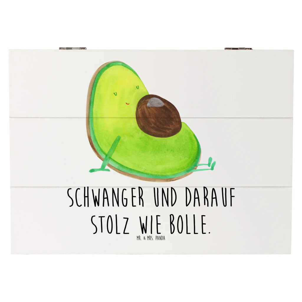 Holzkiste Avocado schwanger Holzkiste, Kiste, Schatzkiste, Truhe, Schatulle, XXL, Erinnerungsbox, Erinnerungskiste, Dekokiste, Aufbewahrungsbox, Geschenkbox, Geschenkdose, Avocado, Veggie, Vegan, Gesund, schwanger, Schwangerschaft, Babyparty, Babyshower