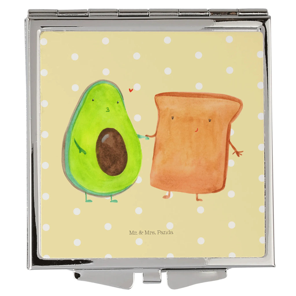 Handtaschenspiegel quadratisch Avocado Toast Spiegel, Handtasche, Quadrat, silber, schminken, Schminkspiegel, Avocado, Veggie, Vegan, Gesund, Toast, Toastbrot, Liebespaar, Pärchen, Freund, Freundin, Verlobt, Verlobungsparty, Hochzeit, Hochzeitsgeschenk, Jahrestag, Jahrestagsgeschenk