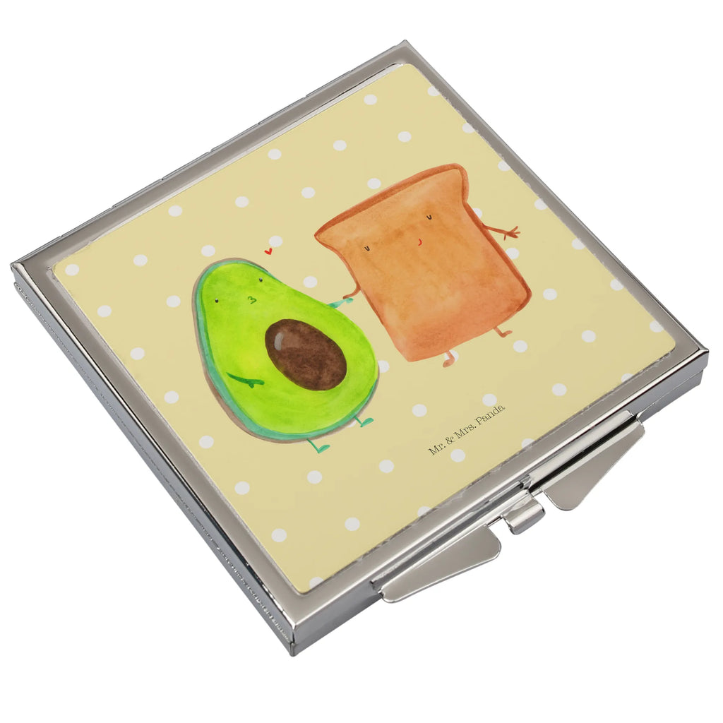 Handtaschenspiegel quadratisch Avocado Toast Spiegel, Handtasche, Quadrat, silber, schminken, Schminkspiegel, Avocado, Veggie, Vegan, Gesund, Toast, Toastbrot, Liebespaar, Pärchen, Freund, Freundin, Verlobt, Verlobungsparty, Hochzeit, Hochzeitsgeschenk, Jahrestag, Jahrestagsgeschenk