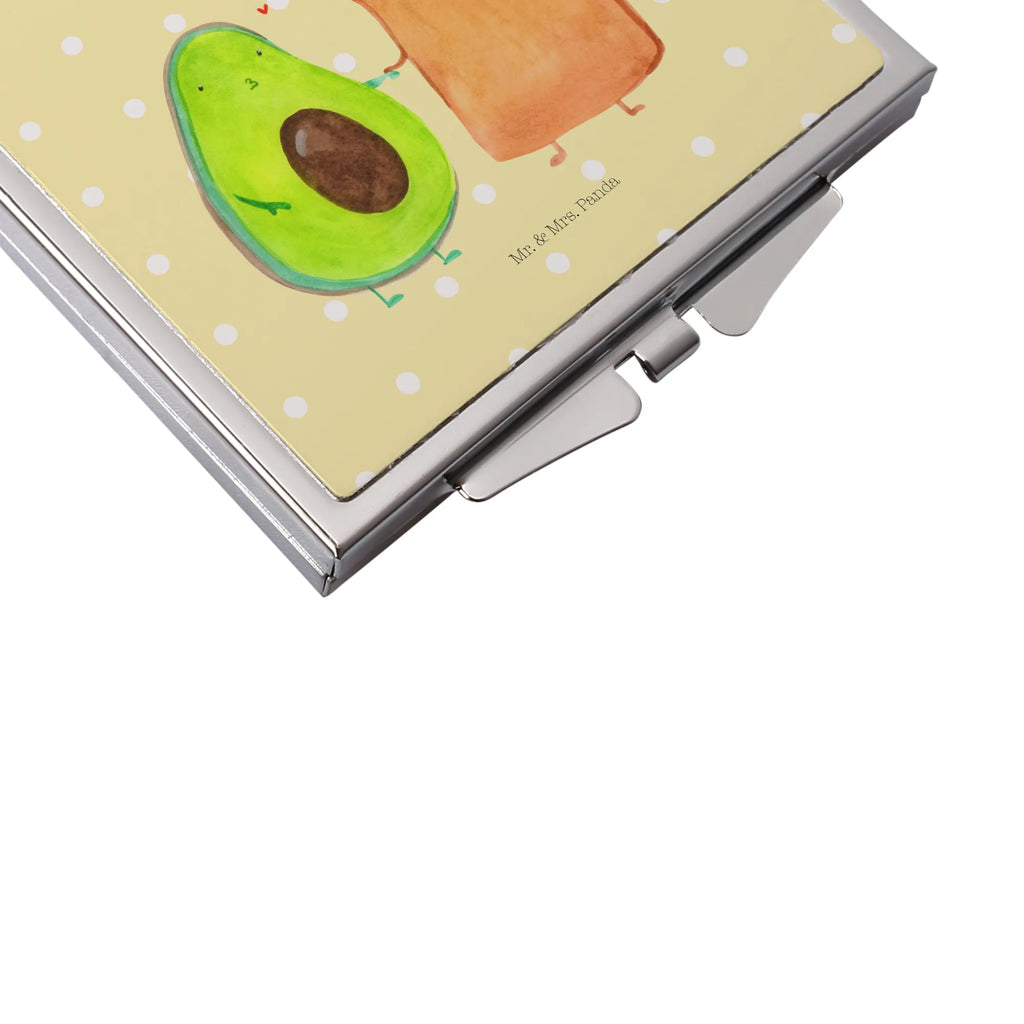 Handtaschenspiegel quadratisch Avocado Toast Spiegel, Handtasche, Quadrat, silber, schminken, Schminkspiegel, Avocado, Veggie, Vegan, Gesund, Toast, Toastbrot, Liebespaar, Pärchen, Freund, Freundin, Verlobt, Verlobungsparty, Hochzeit, Hochzeitsgeschenk, Jahrestag, Jahrestagsgeschenk