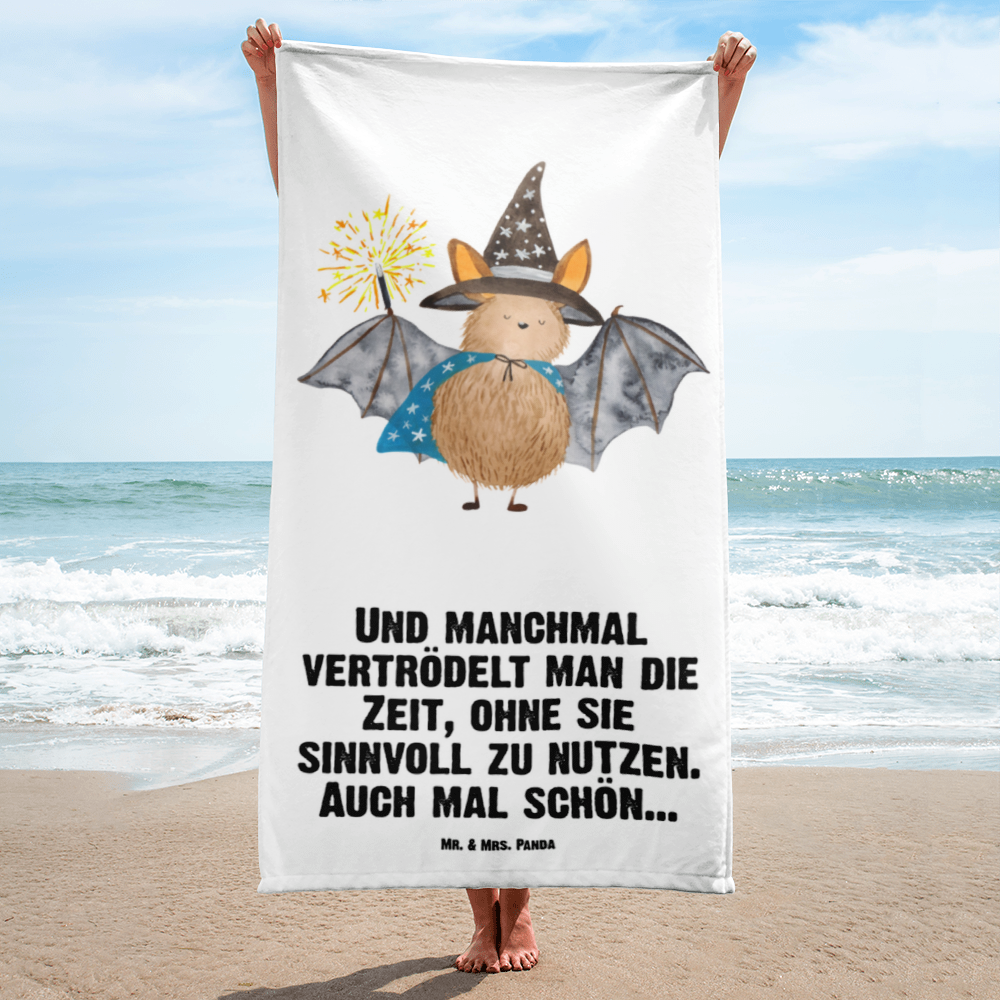 XL Badehandtuch Fledermaus Zauberer Handtuch, Badetuch, Duschtuch, Strandtuch, Saunatuch, Tiermotive, Gute Laune, lustige Sprüche, Tiere, Fledermaus, Fledermäuse, Zauberer, Magier, Frauen, reinsteigern