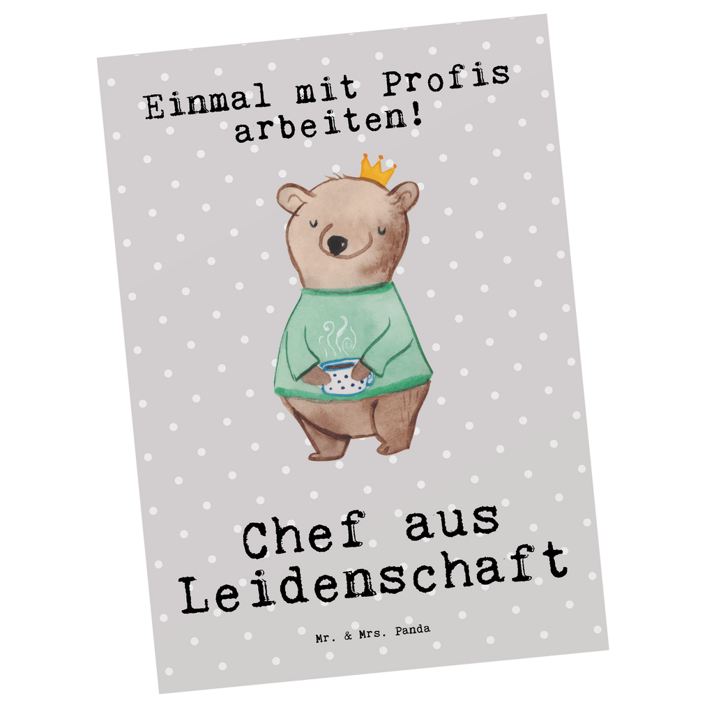 Postkarte Chef aus Leidenschaft Postkarte, Karte, Geschenkkarte, Grußkarte, Einladung, Ansichtskarte, Geburtstagskarte, Einladungskarte, Dankeskarte, Ansichtskarten, Einladung Geburtstag, Einladungskarten Geburtstag, Beruf, Ausbildung, Jubiläum, Abschied, Rente, Kollege, Kollegin, Geschenk, Schenken, Arbeitskollege, Mitarbeiter, Firma, Danke, Dankeschön, CEO, Chef, Führungskraft, Geschäftsinhaber, Firmeninhaber, Unternehmensinhaber, Direktor, Leiter