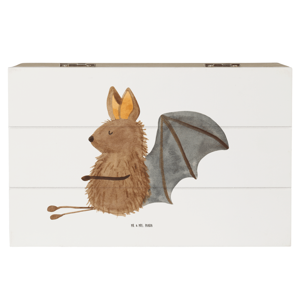 Holzkiste Fledermaus Sitzen Holzkiste, Kiste, Schatzkiste, Truhe, Schatulle, XXL, Erinnerungsbox, Erinnerungskiste, Dekokiste, Aufbewahrungsbox, Geschenkbox, Geschenkdose, Tiermotive, Gute Laune, lustige Sprüche, Tiere, Fledermaus, Fledermäuse, Motivation, entspannen