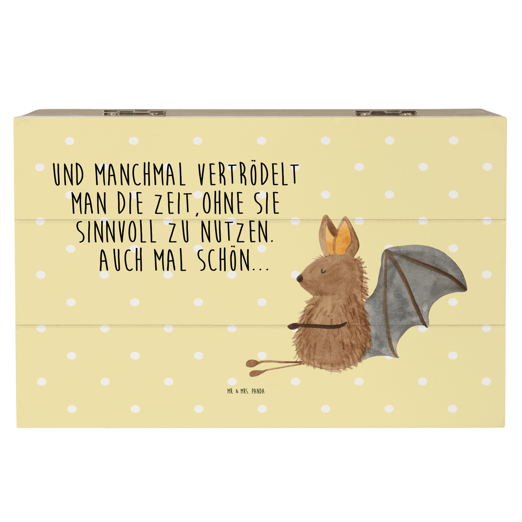 Holzkiste Fledermaus Sitzen Holzkiste, Kiste, Schatzkiste, Truhe, Schatulle, XXL, Erinnerungsbox, Erinnerungskiste, Dekokiste, Aufbewahrungsbox, Geschenkbox, Geschenkdose, Tiermotive, Gute Laune, lustige Sprüche, Tiere, Fledermaus, Fledermäuse, Motivation, entspannen