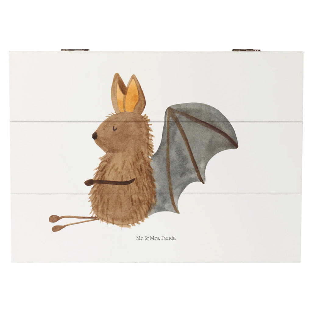 Holzkiste Fledermaus Sitzen Holzkiste, Kiste, Schatzkiste, Truhe, Schatulle, XXL, Erinnerungsbox, Erinnerungskiste, Dekokiste, Aufbewahrungsbox, Geschenkbox, Geschenkdose, Tiermotive, Gute Laune, lustige Sprüche, Tiere, Fledermaus, Fledermäuse, Motivation, entspannen