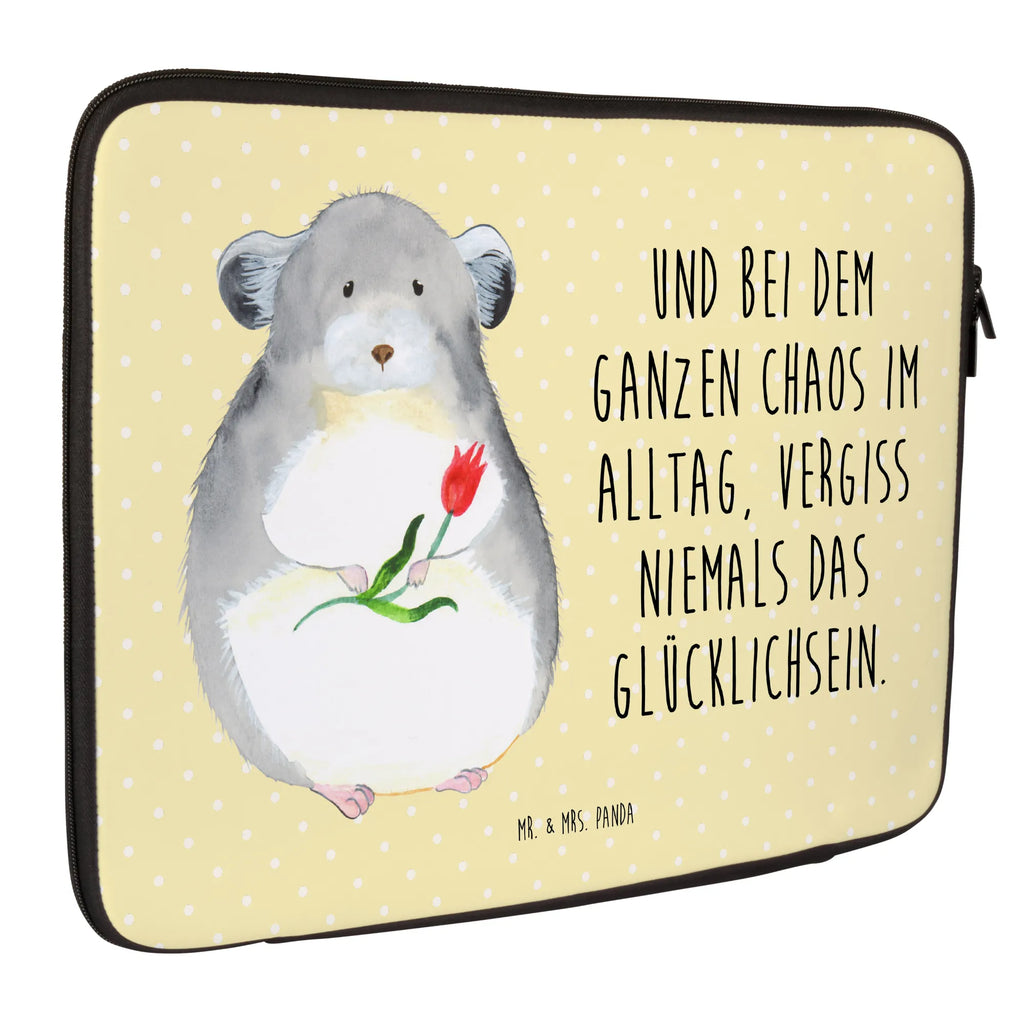 Notebook Tasche Chinchilla Blume Notebook Tasche, Laptop, Computertasche, Tasche, Notebook-Tasche, Notebook-Reisehülle, Notebook Schutz, Tiermotive, Gute Laune, lustige Sprüche, Tiere, Chinchilla, Chinchillas, Liebeskummer, Kummer, Depressionen, traurig sein, Chaos, Glücklichsein, Büro, Büroalltag