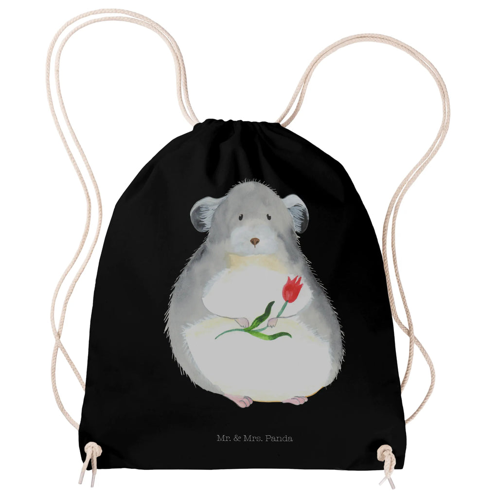 Sportbeutel Chinchilla Blume Sportbeutel, Turnbeutel, Beutel, Sporttasche, Tasche, Stoffbeutel, Sportbeutel Kinder, Gymsack, Beutel Rucksack, Kleine Sporttasche, Sportzubehör, Turnbeutel Baumwolle, Tiermotive, Gute Laune, lustige Sprüche, Tiere, Chinchilla, Chinchillas, Liebeskummer, Kummer, Depressionen, traurig sein, Chaos, Glücklichsein, Büro, Büroalltag