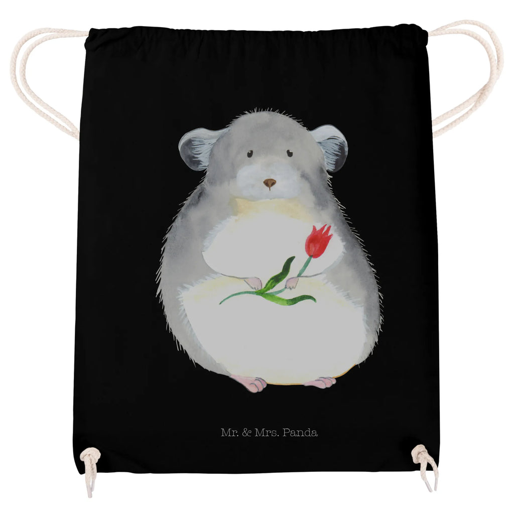 Sportbeutel Chinchilla Blume Sportbeutel, Turnbeutel, Beutel, Sporttasche, Tasche, Stoffbeutel, Sportbeutel Kinder, Gymsack, Beutel Rucksack, Kleine Sporttasche, Sportzubehör, Turnbeutel Baumwolle, Tiermotive, Gute Laune, lustige Sprüche, Tiere, Chinchilla, Chinchillas, Liebeskummer, Kummer, Depressionen, traurig sein, Chaos, Glücklichsein, Büro, Büroalltag