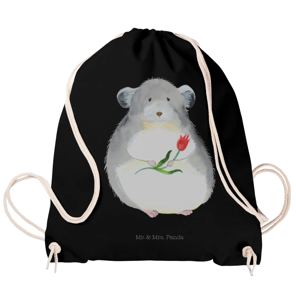 Sportbeutel Chinchilla Blume Sportbeutel, Turnbeutel, Beutel, Sporttasche, Tasche, Stoffbeutel, Sportbeutel Kinder, Gymsack, Beutel Rucksack, Kleine Sporttasche, Sportzubehör, Turnbeutel Baumwolle, Tiermotive, Gute Laune, lustige Sprüche, Tiere, Chinchilla, Chinchillas, Liebeskummer, Kummer, Depressionen, traurig sein, Chaos, Glücklichsein, Büro, Büroalltag