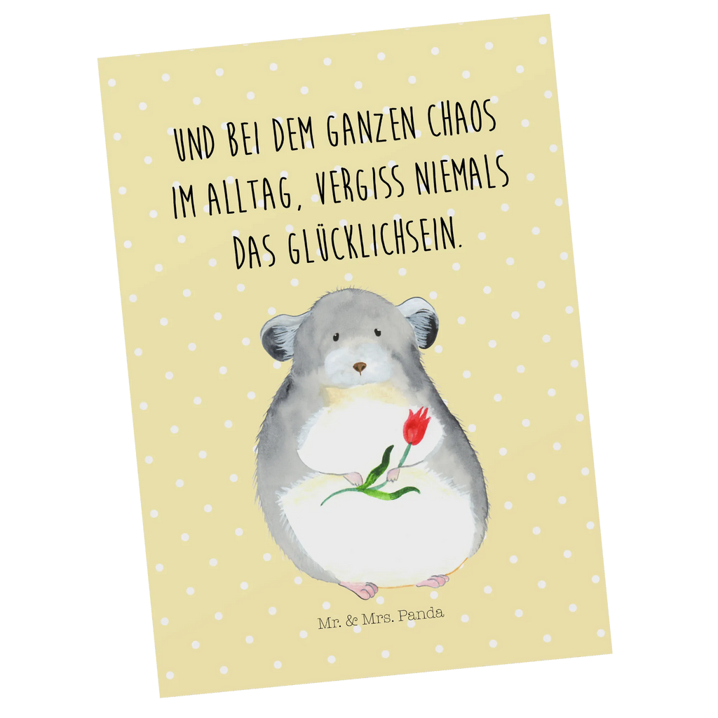 Postkarte Chinchilla Blume Postkarte, Karte, Geschenkkarte, Grußkarte, Einladung, Ansichtskarte, Geburtstagskarte, Einladungskarte, Dankeskarte, Ansichtskarten, Einladung Geburtstag, Einladungskarten Geburtstag, Tiermotive, Gute Laune, lustige Sprüche, Tiere, Chinchilla, Chinchillas, Liebeskummer, Kummer, Depressionen, traurig sein, Chaos, Glücklichsein, Büro, Büroalltag