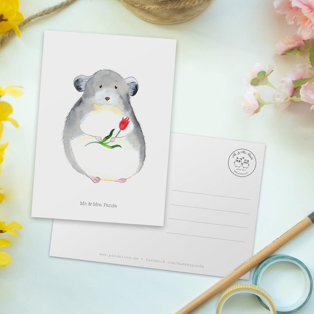 Postkarte Chinchilla Blume Postkarte, Karte, Geschenkkarte, Grußkarte, Einladung, Ansichtskarte, Geburtstagskarte, Einladungskarte, Dankeskarte, Ansichtskarten, Einladung Geburtstag, Einladungskarten Geburtstag, Tiermotive, Gute Laune, lustige Sprüche, Tiere, Chinchilla, Chinchillas, Liebeskummer, Kummer, Depressionen, traurig sein, Chaos, Glücklichsein, Büro, Büroalltag