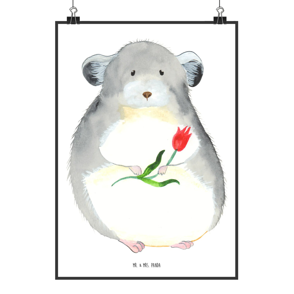 Poster Chinchilla Blume Poster, Wandposter, Bild, Wanddeko, Küchenposter, Kinderposter, Wanddeko Bild, Raumdekoration, Wanddekoration, Handgemaltes Poster, Mr. & Mrs. Panda Poster, Designposter, Kunstdruck, Posterdruck, Tiermotive, Gute Laune, lustige Sprüche, Tiere, Chinchilla, Chinchillas, Liebeskummer, Kummer, Depressionen, traurig sein, Chaos, Glücklichsein, Büro, Büroalltag