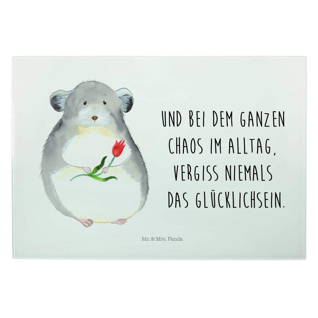 Glasschneidebrett Chinchilla Blume Glasschneidebrett, Schneidebrett, Tiermotive, Gute Laune, lustige Sprüche, Tiere, Chinchilla, Chinchillas, Liebeskummer, Kummer, Depressionen, traurig sein, Chaos, Glücklichsein, Büro, Büroalltag