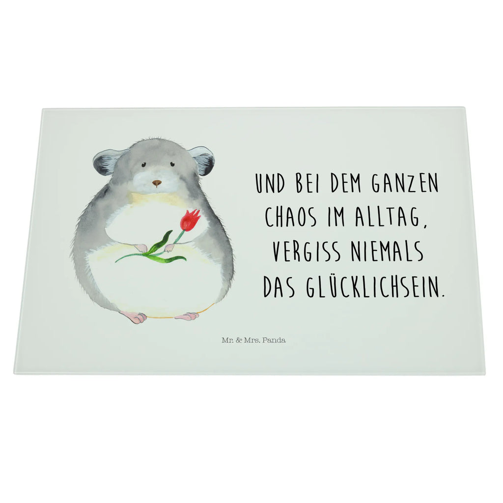 Glasschneidebrett Chinchilla Blume Glasschneidebrett, Schneidebrett, Tiermotive, Gute Laune, lustige Sprüche, Tiere, Chinchilla, Chinchillas, Liebeskummer, Kummer, Depressionen, traurig sein, Chaos, Glücklichsein, Büro, Büroalltag