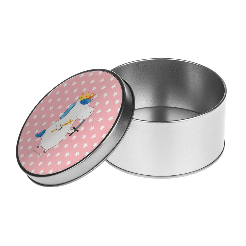 Blechdose rund Einhorn König mit Schwert Metalldose, Keksdose, Dose, Vorratsdose, Geschenkbox, Lunchbox, Aufbewahrungsbox, Vorratsdosen, Metallkiste, Metallbox, Metallboxen, Aufbewahrungskiste, Geschenkkiste, Blechdosen mit Deckel, Metallkiste mit Deckel, Vorratsdosen mit Deckel, Metall Dose, Einhorn, Einhörner, Einhorn Deko, Pegasus, Unicorn, König, Ritter, Mittelalter