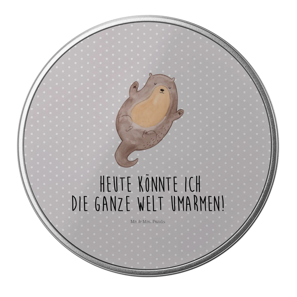 Blechdose rund Otter Umarmen Metalldose, Keksdose, Dose, Vorratsdose, Geschenkbox, Lunchbox, Aufbewahrungsbox, Vorratsdosen, Metallkiste, Metallbox, Metallboxen, Aufbewahrungskiste, Geschenkkiste, Blechdosen mit Deckel, Metallkiste mit Deckel, Vorratsdosen mit Deckel, Metall Dose, Otter, Fischotter, Seeotter, Otter Seeotter See Otter