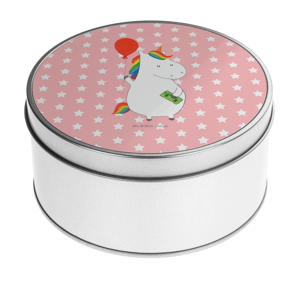 Blechdose rund Einhorn Luftballon Metalldose, Keksdose, Dose, Vorratsdose, Geschenkbox, Lunchbox, Aufbewahrungsbox, Vorratsdosen, Metallkiste, Metallbox, Metallboxen, Aufbewahrungskiste, Geschenkkiste, Blechdosen mit Deckel, Metallkiste mit Deckel, Vorratsdosen mit Deckel, Metall Dose, Einhorn, Einhörner, Einhorn Deko, Pegasus, Unicorn, Luftballon, Geld, Lebenslust, Freude, Geschenk, Freundin