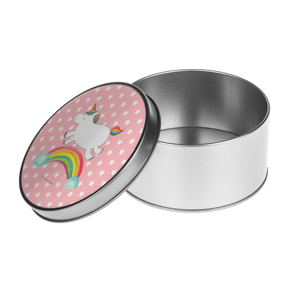 Blechdose rund Einhorn Regenbogen Metalldose, Keksdose, Dose, Vorratsdose, Geschenkbox, Lunchbox, Aufbewahrungsbox, Vorratsdosen, Metallkiste, Metallbox, Metallboxen, Aufbewahrungskiste, Geschenkkiste, Blechdosen mit Deckel, Metallkiste mit Deckel, Vorratsdosen mit Deckel, Metall Dose, Einhorn, Einhörner, Einhorn Deko, Pegasus, Unicorn, Regenbogen, Glitzer, Einhornpower, Erwachsenwerden, Einhornautobahn