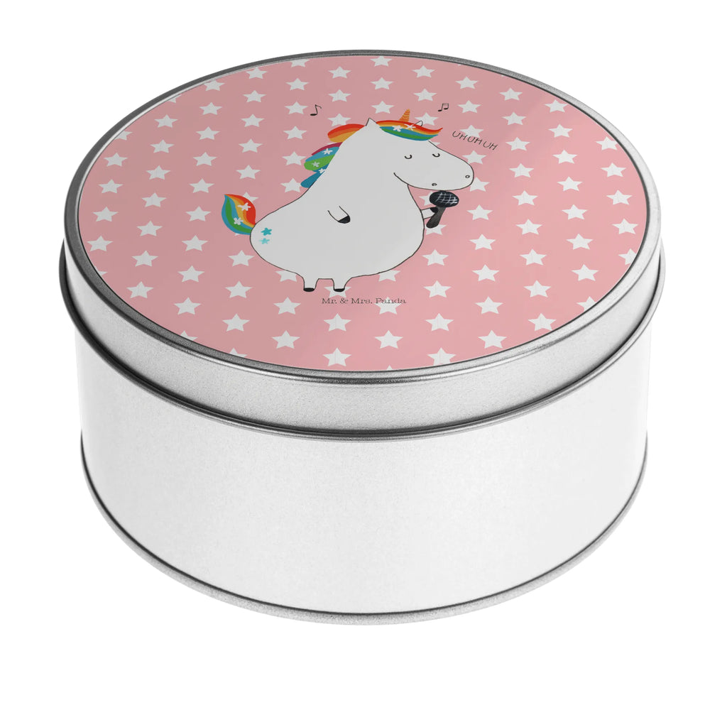 Blechdose rund Einhorn Sänger Metalldose, Keksdose, Dose, Vorratsdose, Geschenkbox, Lunchbox, Aufbewahrungsbox, Vorratsdosen, Metallkiste, Metallbox, Metallboxen, Aufbewahrungskiste, Geschenkkiste, Blechdosen mit Deckel, Metallkiste mit Deckel, Vorratsdosen mit Deckel, Metall Dose, Einhorn, Einhörner, Einhorn Deko, Pegasus, Unicorn, Glitzer, Konfetti, Party, Geburtstag, Feier, Fest, Disco, Sängerin, Sänger, Freundin