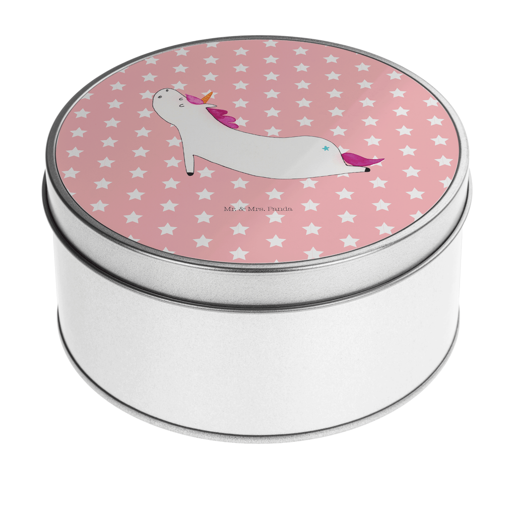 Blechdose rund Einhorn Yoga Metalldose, Keksdose, Dose, Vorratsdose, Geschenkbox, Lunchbox, Aufbewahrungsbox, Vorratsdosen, Metallkiste, Metallbox, Metallboxen, Aufbewahrungskiste, Geschenkkiste, Blechdosen mit Deckel, Metallkiste mit Deckel, Vorratsdosen mit Deckel, Metall Dose, Einhorn, Einhörner, Einhorn Deko, Pegasus, Unicorn, Yoga, Namaste, Achtsamkeit, Entspannung, Joga, Yogamatte, Sport, lustig, witzig, süß