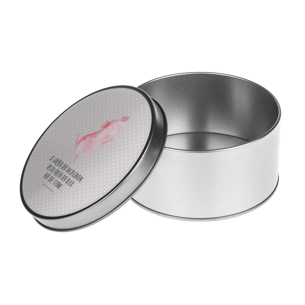 Blechdose rund Axolotl Tanzen Metalldose, Keksdose, Dose, Vorratsdose, Geschenkbox, Lunchbox, Aufbewahrungsbox, Vorratsdosen, Metallkiste, Metallbox, Metallboxen, Aufbewahrungskiste, Geschenkkiste, Blechdosen mit Deckel, Metallkiste mit Deckel, Vorratsdosen mit Deckel, Metall Dose, Axolotl, Molch, Axolot, Schwanzlurch, Lurch, Lurche, Dachschaden, Sterne, verrückt, Freundin, beste Freundin