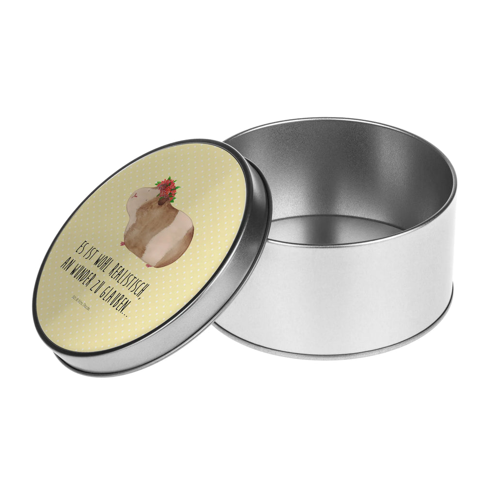 Blechdose rund Meerschweinchen Weisheit Metalldose, Keksdose, Dose, Vorratsdose, Geschenkbox, Lunchbox, Aufbewahrungsbox, Vorratsdosen, Metallkiste, Metallbox, Metallboxen, Aufbewahrungskiste, Geschenkkiste, Blechdosen mit Deckel, Metallkiste mit Deckel, Vorratsdosen mit Deckel, Metall Dose, Tiermotive, Gute Laune, lustige Sprüche, Tiere, Meerschweinchen, Meerie, Meeries, Wunder, Blumenkind, Realität, Spruch, Weisheit, Motivation, Wunderland