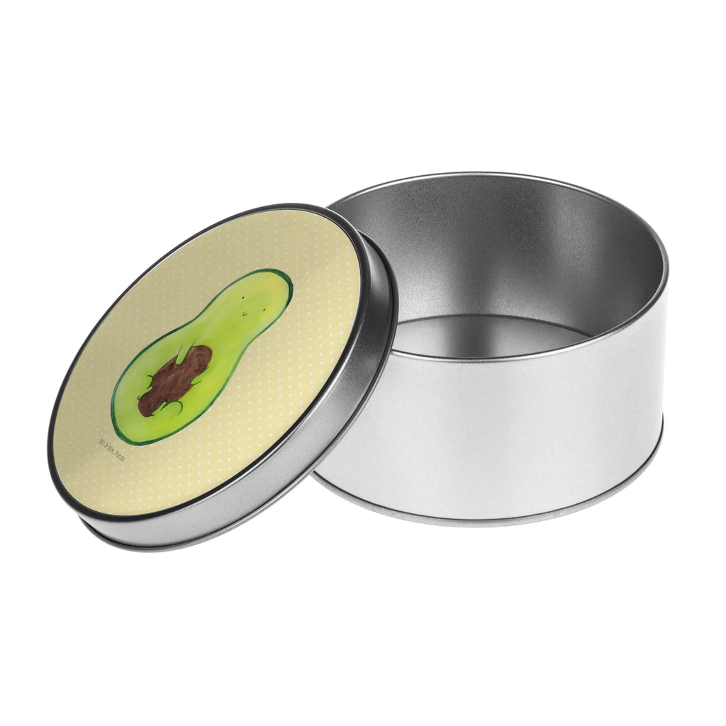 Blechdose rund Avocado Kern Metalldose, Keksdose, Dose, Vorratsdose, Geschenkbox, Lunchbox, Aufbewahrungsbox, Vorratsdosen, Metallkiste, Metallbox, Metallboxen, Aufbewahrungskiste, Geschenkkiste, Blechdosen mit Deckel, Metallkiste mit Deckel, Vorratsdosen mit Deckel, Metall Dose, Avocado, Veggie, Vegan, Gesund, Avokado, Avocadokern, Kern, Pflanze, Spruch Leben