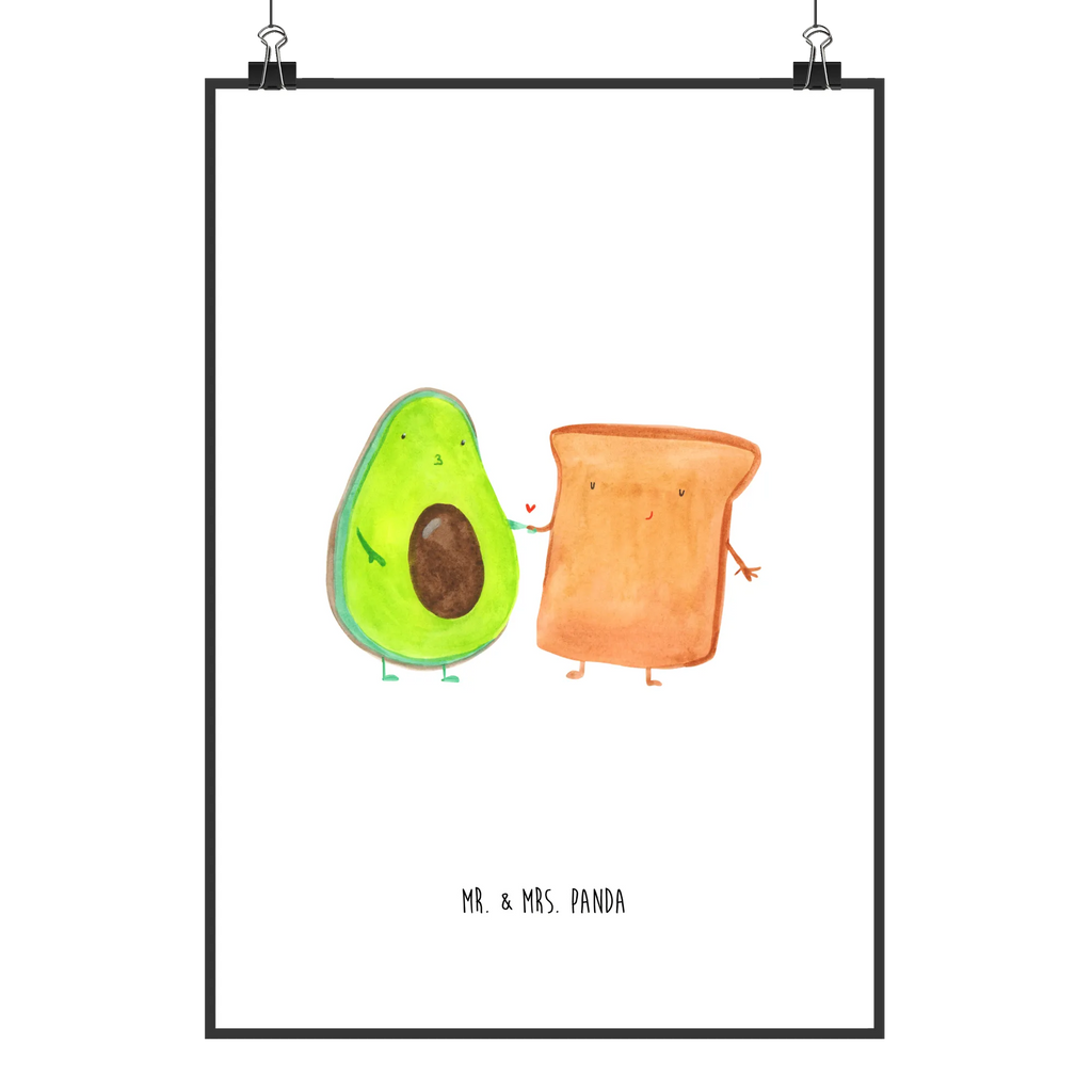 Poster Avocado Toast Poster, Wandposter, Bild, Wanddeko, Küchenposter, Kinderposter, Wanddeko Bild, Raumdekoration, Wanddekoration, Handgemaltes Poster, Mr. & Mrs. Panda Poster, Designposter, Kunstdruck, Posterdruck, Avocado, Veggie, Vegan, Gesund, Toast, Toastbrot, Liebespaar, Pärchen, Freund, Freundin, Verlobt, Verlobungsparty, Hochzeit, Hochzeitsgeschenk, Jahrestag, Jahrestagsgeschenk