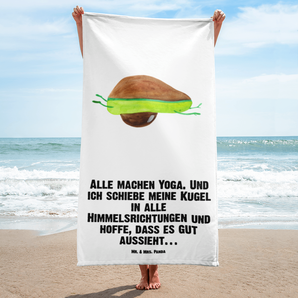 XL Badehandtuch Avocado Yoga Handtuch, Badetuch, Duschtuch, Strandtuch, Saunatuch, Avocado, Veggie, Vegan, Gesund, Avocado Yoga Vegan